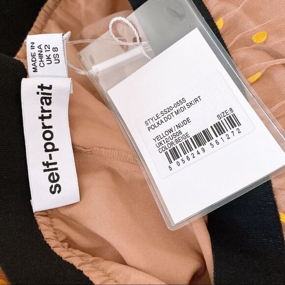 Self-Portrait Polka Dot MIDI Skirt - Picture 10 of 13